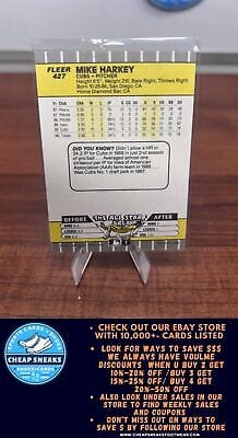 Cheap Sneaks Footwear/Sports Cards Baseball Card Mike Harkey (RC) 1989 Fleer #427 Chicago Cubs