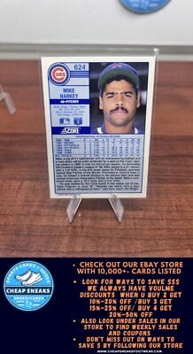 Cheap Sneaks Footwear/Sports Cards Baseball Card Mike Harkey (RC) 1989 Score #624 Chicago Cubs