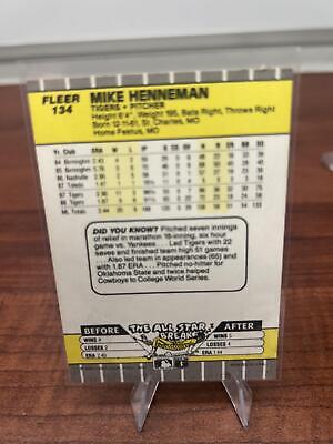 Cheap Sneaks Footwear/Sports Cards Baseball Card Mike Henneman 1989 Fleer #134 Detroit Tigers