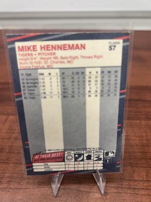 Cheap Sneaks Footwear/Sports Cards Baseball Card Mike Henneman RC 1988 Fleer #57 Detroit Tigers