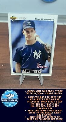 Cheap Sneaks Footwear/Sports Cards Baseball Card Mike Humphreys 1992 Upper Deck #432 New York Yankees