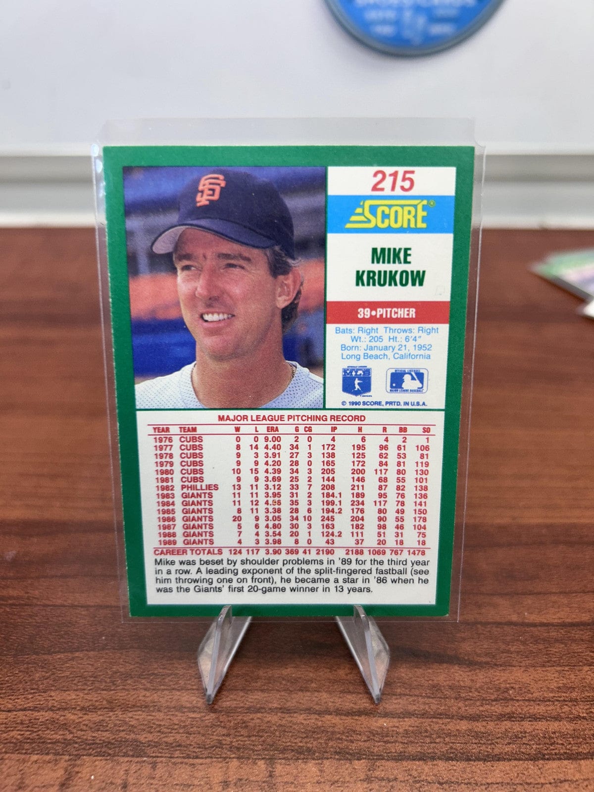 Cheap Sneaks Footwear/Sports Cards Baseball Card Mike Krukow 1990 Score #215 San Francisco Giants