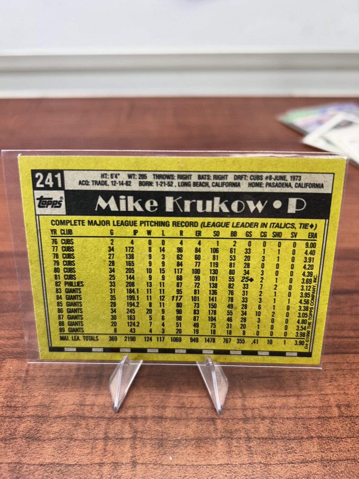 Cheap Sneaks Footwear/Sports Cards Baseball Card Mike Krukow 1990 Topps Collector's Edition (Tiffany) #241 San Francisc