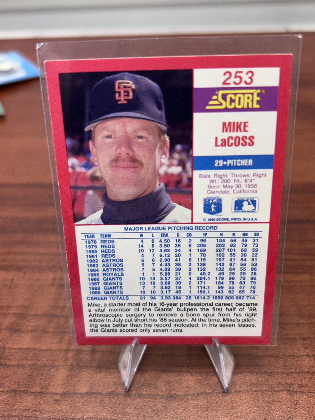 Cheap Sneaks Footwear/Sports Cards Baseball Card Mike LaCoss 1990 Score #253 San Francisco Giants