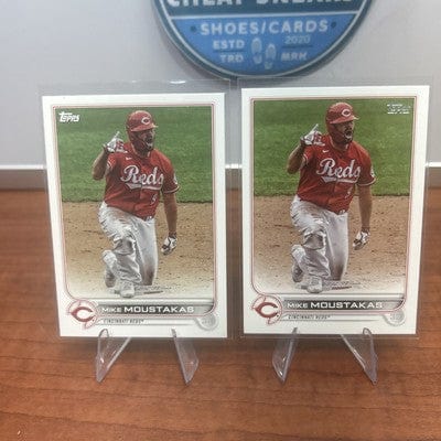 Cheap Sneaks Footwear/Sports Cards Baseball Card Mike Moustakas 2022 Topps Series One Cincinnati Reds Baseball Card #60