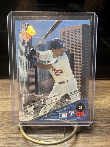Cheap Sneaks Footwear/Sports Cards Baseball Card Mike Piazza rookie RC Los Angeles Dodgers 1993 Leaf Baseball Card #35