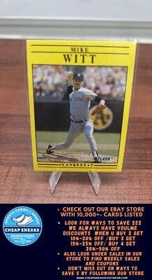 Cheap Sneaks Footwear/Sports Cards Baseball Card Mike Witt 1991 Fleer #680a New York Yankees