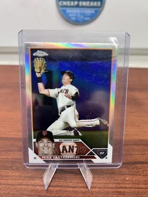 Cheap Sneaks Footwear/Sports Cards Baseball Card Mike Yastrzemski 2023 Topps Chrome Silver Refractor Card #111 SF Giant