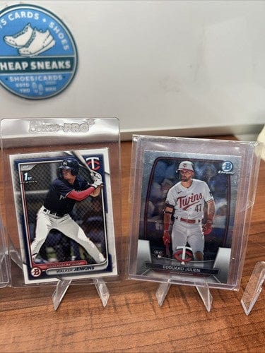 Cheap Sneaks Footwear/Sports Cards Baseball Card Minnesota Twins 2023/24 Bowman Chrome Lot (6) Castro,Acuna, Silva, Jen