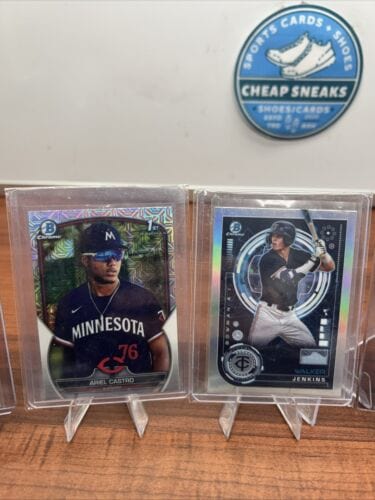 Cheap Sneaks Footwear/Sports Cards Baseball Card Minnesota Twins 2023/24 Bowman Chrome Lot (6) Castro,Acuna, Silva, Jen