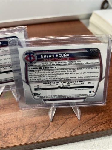 Cheap Sneaks Footwear/Sports Cards Baseball Card Minnesota Twins 2023/24 Bowman Chrome Lot (7)Lee,Jenkins,Acuna, Merced