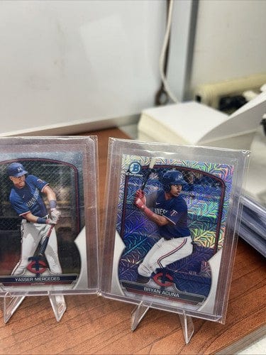 Cheap Sneaks Footwear/Sports Cards Baseball Card Minnesota Twins 2023/24 Bowman Chrome Lot (7)Lee,Jenkins,Acuna, Merced