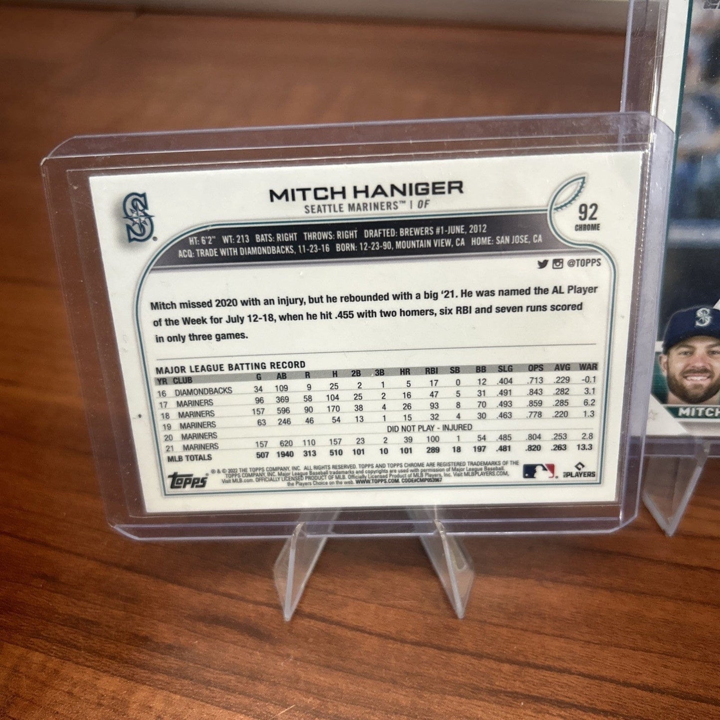 Cheap Sneaks Footwear/Sports Cards Baseball Card Mitch Haniger 2022 Topps Chrome #92, 23 Topps Series 1 #49,22 Topps St