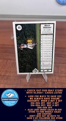 Cheap Sneaks Footwear/Sports Cards Baseball Card Mitch Webster 1989 Upper Deck #65 Chicago Cubs