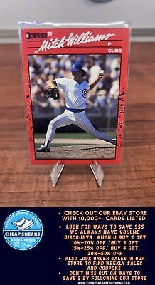 Cheap Sneaks Footwear/Sports Cards Baseball Card Mitch Williams 1990 Donruss #275 Chicago Cubs