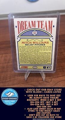 Cheap Sneaks Footwear/Sports Cards Baseball Card Mitch Williams 1990 Score #695 Chicago Cubs