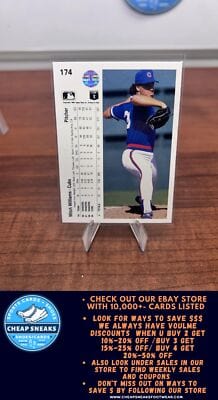 Cheap Sneaks Footwear/Sports Cards Baseball Card Mitch Williams 1990 Upper Deck #174a Chicago Cubs