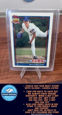 Cheap Sneaks Footwear/Sports Cards Baseball Card Mitch Williams 1991 Topps Micro #335 Chicago Cubs