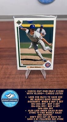 Cheap Sneaks Footwear/Sports Cards Baseball Card Mitch Williams 1991 Upper Deck #173 Chicago Cubs