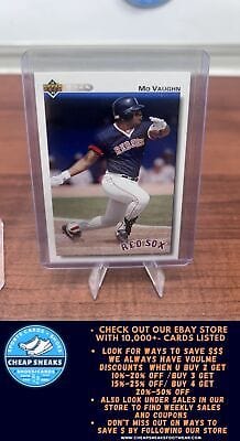Cheap Sneaks Footwear/Sports Cards Baseball Card Mo Vaughn 1992 Upper Deck #445 Boston Red Sox