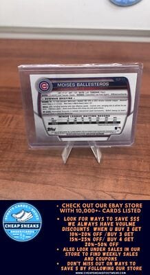Cheap Sneaks Footwear/Sports Cards Baseball Card Moises Ballesteros 2023 Bowman Chrome Prospects #BCP-11 Chicago Cubs