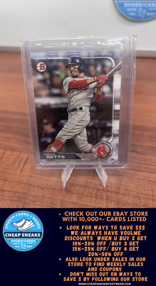 Cheap Sneaks Footwear/Sports Cards Baseball Card Mookie Betts 2019 Bowman #50 Boston Red Sox