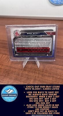 Cheap Sneaks Footwear/Sports Cards Baseball Card Mookie Betts 2019 Bowman #50 Boston Red Sox