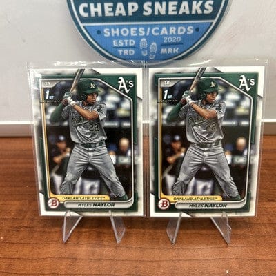 Cheap Sneaks Footwear/Sports Cards Baseball Card Myles Naylor 2024 Bowman Prospects #BP-136 Oakland Athletics1st Bowman