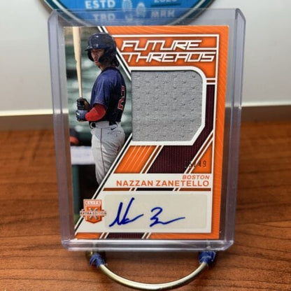Cheap Sneaks Footwear/Sports Cards Baseball Card NAZZAN ZANETELLO 2023 Panini Elite RC PATCH AUTO Future Threads #FTS-N