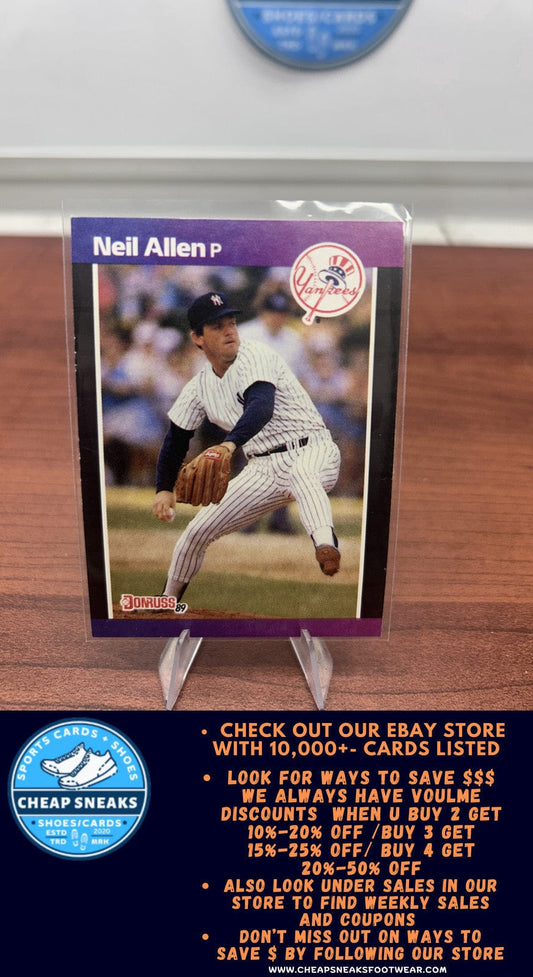 Cheap Sneaks Footwear/Sports Cards Baseball Card Neil Allen 1989 Donruss #196 New York Yankees