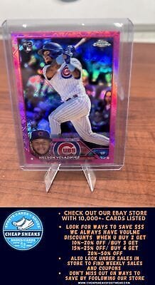 Cheap Sneaks Footwear/Sports Cards Baseball Card Nelson Velazquez SN,RC 2023 Topps Chrome Logofractor Pink Refractor #8
