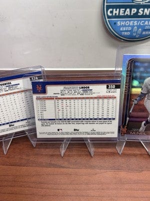 Cheap Sneaks Footwear/Sports Cards Baseball Card New York Met 2025 Topps Series 1 Lot Vientos,Lindor,Nimmo, Peterson,Mc
