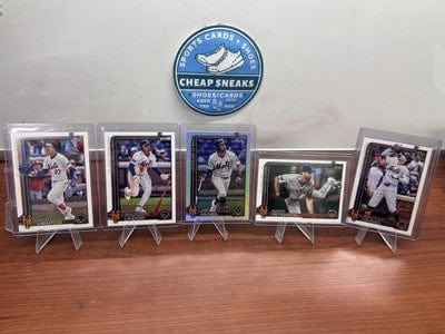Cheap Sneaks Footwear/Sports Cards Baseball Card New York Met 2025 Topps Series 1 Lot Vientos,Lindor,Nimmo, Peterson,Mc