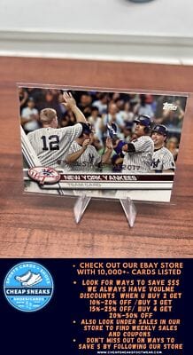 Cheap Sneaks Footwear/Sports Cards Baseball Card New York Yankees 2017 Topps #249 New York Yankees