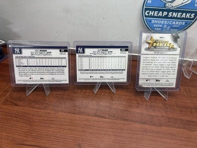Cheap Sneaks Footwear/Sports Cards Baseball Card New York Yankees 2025 Topps Series 1 Lot Volpe, Judge, Chislom, Rice,C