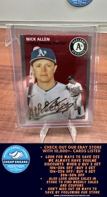 Cheap Sneaks Footwear/Sports Cards Baseball Card Nick Allen 2023 Topps Chrome Platinum Anniversary #381 Oakland Athleti