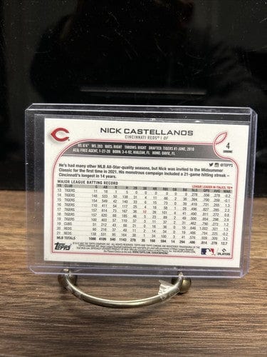 Cheap Sneaks Footwear/Sports Cards Baseball Card Nick Castellanos 2022 Topps Chrome X-Factor Refractor Cincinnati Reds