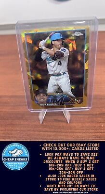Cheap Sneaks Footwear/Sports Cards Baseball Card Nick Fortes SN 2023 Topps Chrome Update Gold Sapphire #USCS73 Marlins