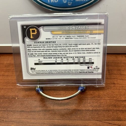 Cheap Sneaks Footwear/Sports Cards Baseball Card Nick Gonzales (RC) 2024 Bowman Chrome Mojo/Mega Refractor #62 Pirates