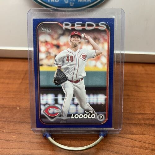 Cheap Sneaks Footwear/Sports Cards Baseball Card Nick Lodolo 2024 Topps Series 2 ROYAL BLUE Parallel Card #418 Cincinna