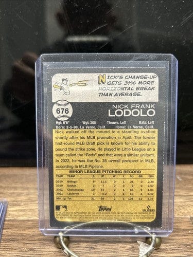 Cheap Sneaks Footwear/Sports Cards Baseball Card NICK LODOLO RC 2022 TOPPS HERITAGE HIGH NUMBER ROOKIE #676 CINCINNATI