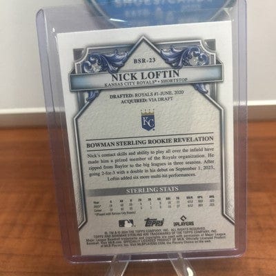 Cheap Sneaks Footwear/Sports Cards Baseball Card NICK LOFTIN 2024 BOWMAN STERLING BLACK SILVER ROOKIE ROYALS /100