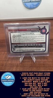 Cheap Sneaks Footwear/Sports Cards Baseball Card Nick Madrigal 2022 Bowman Chrome #4 Chicago Cubs