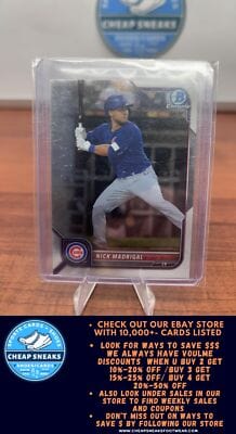 Cheap Sneaks Footwear/Sports Cards Baseball Card Nick Madrigal 2022 Bowman Chrome #4 Chicago Cubs