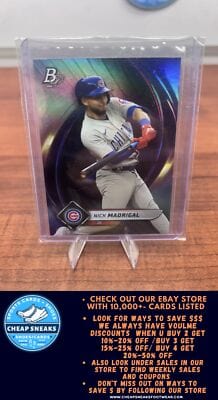 Cheap Sneaks Footwear/Sports Cards Baseball Card Nick Madrigal 2022 Bowman Platinum #16 Chicago Cubs