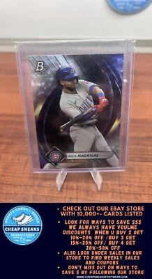 Cheap Sneaks Footwear/Sports Cards Baseball Card Nick Madrigal 2022 Bowman Platinum Ice Foilboard #16 Chicago Cubs