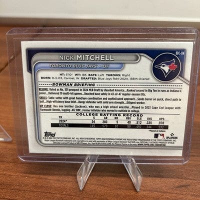 Cheap Sneaks Footwear/Sports Cards Baseball Card Nick Mitchell 2024 Bowman Draft Chrome 1st Bowman #BDC-114 Blue Jays +
