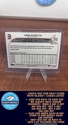 Cheap Sneaks Footwear/Sports Cards Baseball Card Nick Pivetta 2022 Topps Update #US32 Boston Red Sox