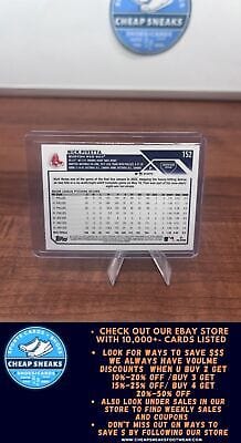 Cheap Sneaks Footwear/Sports Cards Baseball Card Nick Pivetta SN 2023 Topps Father's Day Powder Blue #152 Boston Red So