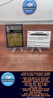 Cheap Sneaks Footwear/Sports Cards Baseball Card Nick Plummer (RC) 2022 Topps Heritage #624 + Bonus Card Mets